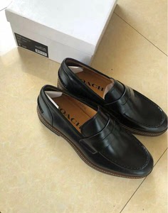 coach蔻驰皮鞋乐福鞋,42码,牛皮材质,厚底,穿了一天