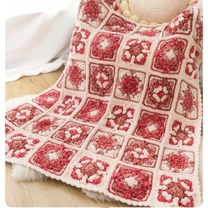 【成品定制】暖绒片花毯雏菊花片毯：如意鸟品牌，手工编织。线材
