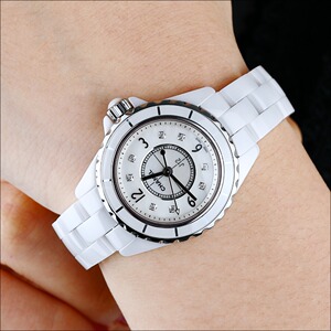 8新]chanel香奈儿 女表j12系列女士白陶瓷腕表h2570