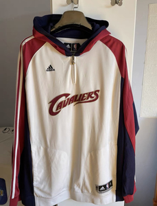 克利夫兰骑士阿迪达斯adidas球员版出场服卫衣 勒布朗詹姆