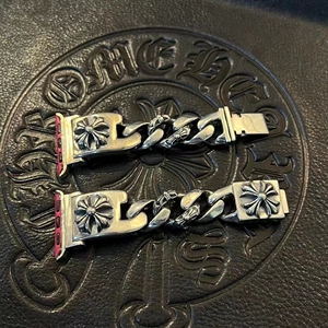 出苹果手表克罗心风格表链 表带 纯银手链手表链 925纯银