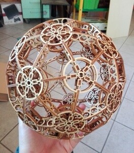装饰球图纸,3d立体拼图玩具摆件,激光雕刻切割矢量文件,cd