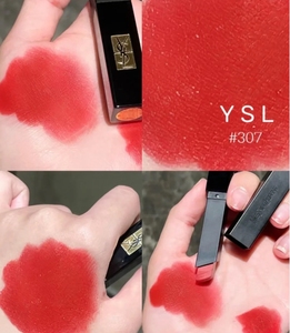 ysl圣罗兰细管丝绒纯口红307 红调西柚色真的超级高级