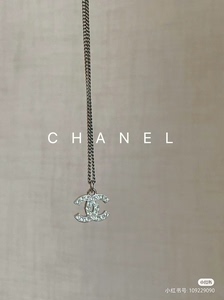 chanel双c logo水钻项链 泫雅同款实物很闪 没有盒