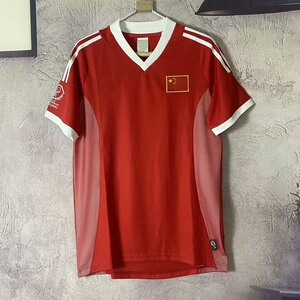 2002中国队红色比赛球衣定制范志毅客场白色7号孙继海主场足