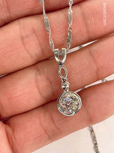 戴梦得品牌钻石项链,au750女士52分钻石套链,主钻41分