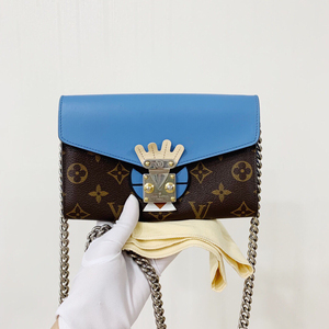 lv 蓝色 老花 小鸟 小怪兽 woc 链条包单肩斜挎包