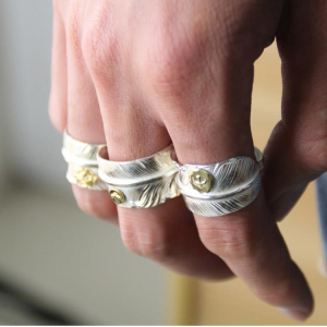 goros高桥吾郎点金羽毛戒指