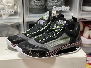 46码 nike aj34 low 黑绿 乔丹篮球鞋 全新原