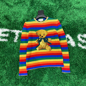 gucci 古驰 彩虹刺绣小熊 毛衣