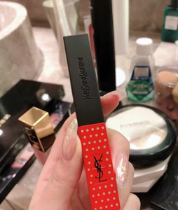 ysl圣罗兰小金条圣诞波点限量款13号色 橘调番茄 胡萝卜色