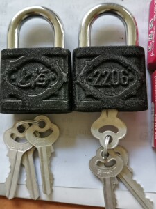上海牌铁掛锁,型号:2206,规格:50㎜;上海第一锁厂出品