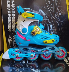 【全新正品】动感精灵2轮滑鞋溜冰鞋直排轮旱冰鞋男女儿童可调溜