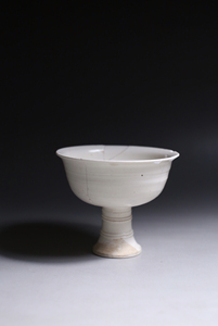 宋金 关联定窑介休窑 霍州窑白瓷高足杯 茶禅玩古.