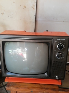 老黑白电视机天线老式