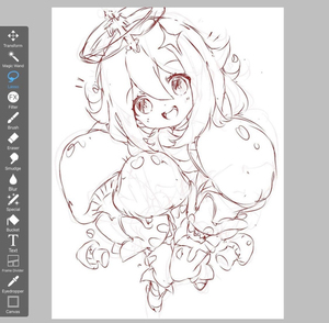 a20卡哇伊人物二次元漫画板绘手绘线稿马克笔上色临摹素材