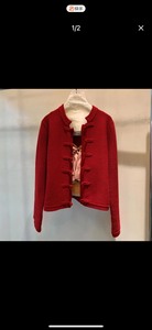 红颜服饰，羊毛开衫，国风款，颜色不是大红，巨显白，M码，穿过