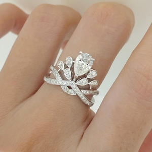 1克拉定制款水滴钻戒,fg色vvs净度,baby同款,尚美款