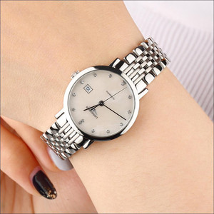 8新]浪琴博雅系列贝母面钻石刻度自动机械女表l4.310.4.87.