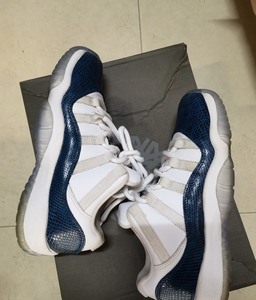 39码air jordan 11 low aj11蓝蛇低帮蓝