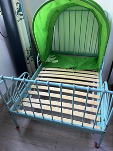 宜家儿童铁床可伸缩,长度可在135～205cm间调节,全新未