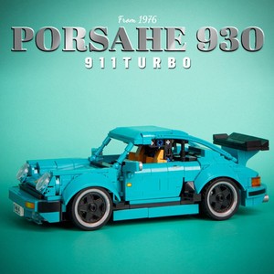 全新s牌保时捷911rsr兼容乐高积木复古跑车拼装回力赛车模