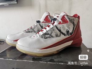 耐克全新正品乔丹aj22代最后一投白红配色 运动篮球鞋