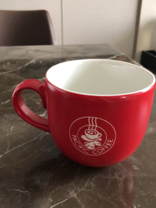 太平洋咖啡杯 大肚陶瓷杯 超帅 黑红两色 全新 各有十来个