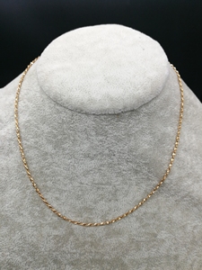 日本回流中古饰品,18kgp镀玫瑰金项链,项链长41厘米.