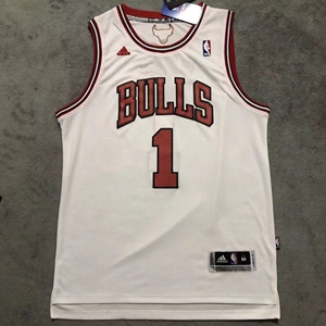 lxzj000001淘宝公牛1号罗斯黑色复古刺绣球衣篮球服运动服背心上衣