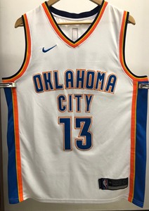 雷霆13号保罗乔治白色刺绣球衣#篮球服_阿里巴巴找货神器