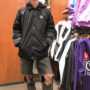 vans正品万斯经典红标棉服防风潮牌教练夹克街头风棉袄美潮保