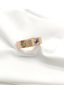 cartier /卡地亚love系列彩钻6钻戒指18k玫瑰金