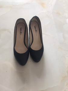 森达senda女皮鞋,黑色工鞋