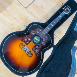 鲍勃迪伦吉普森吉他,42寸双护板bob吉普森吉他日落色吉他