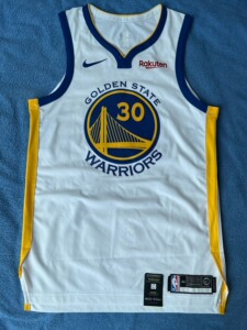 库里金州勇士队老版主场白球衣 全新带吊牌 au m44