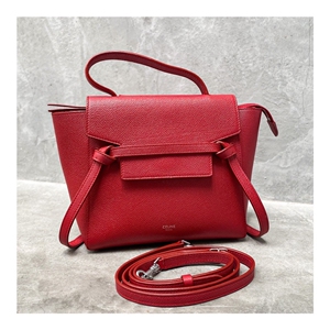 celine瑟琳红色belt鲶鱼手提包 尺寸19 98新 有