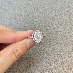 【正品二手】pandora潘多拉女士戒指鸽子蛋钻戒