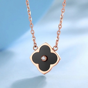 佐卡伊/zocai 【秘密花园】系列 四叶草钻石项链
