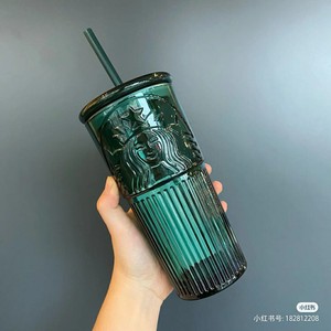 星巴克墨绿女神玻璃吸管杯550ml全新，福州可自提，其他地区