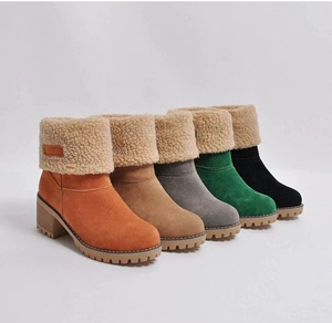 厂家直销 女式大码外贸雪地靴冬季新款欧美羊羔毛绒面保暖所有尺