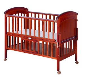 小硕士实木桃花心木婴儿床