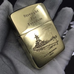 全新正品zippo打火机 1941b 密苏里号战列舰 纯铜
