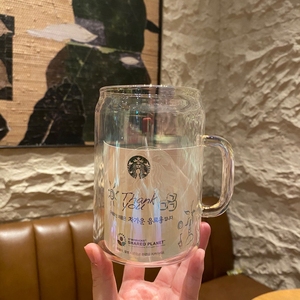 韩国星巴克大茶缸炫彩电镀渐变色大容量玻璃杯耐热喝水杯子咖啡杯