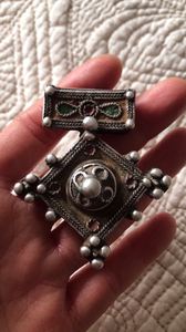 老布格布各德特三毛心爱的布各古董老银吊坠部落首饰肚皮舞