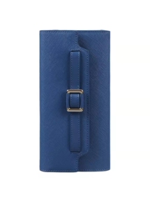 丹尼爱特daniel hechter真皮蓝色手包 钱包 票夹