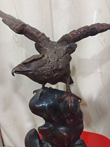 大鹏展翅,大鹏展翅神雕摆件,赏物,办公摆件佳品,日本回流铜器