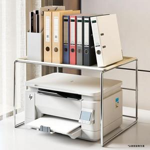 不锈钢桌面放针式打印机的置物架办公室桌上双层小型家用加高架子