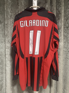 ac米兰0708赛季主场,吉拉迪诺欧冠更衣室球衣,长袖,带亲