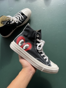 happyheart帆布鞋男匡威帆布鞋男川旧保玲帆布鞋42码